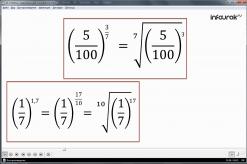 Power with rational exponent Simplification of expressions with power with rational exponent